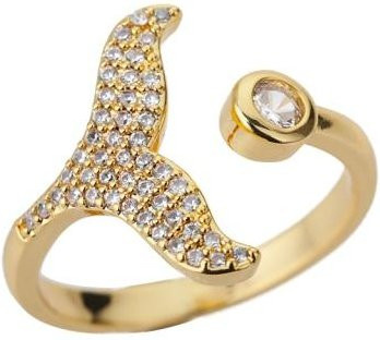 YIRAN Jewelry Ring, Fischschwanz, Kristall, schwarz, Damen - Bild 1