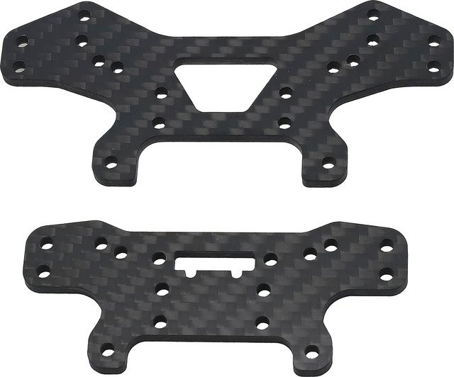 MJX Carbon Fiber Shock Tower Plate Upgrade Kit, Stützstruktur, vorne und hinten - Bild 1