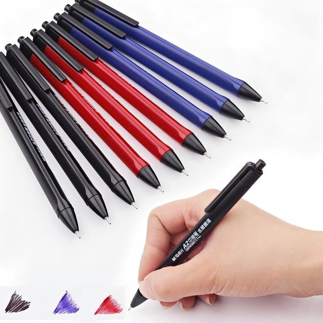 ZiViMi 10-teiliges Gelstift-Set mit 0,7 mm Schriftdicke in Schwarz, Blau, Rot und Multicolour - Bild 1