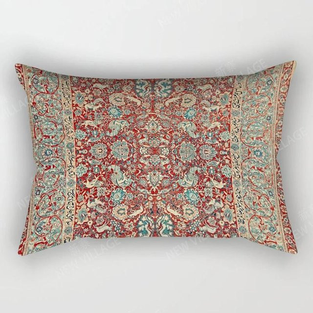 JMG Clothing Kissenbezug im Boho-Stil mit Nordischem Vintage-Herbst-Design, Farbe Rot, B/H: 50 x 30 cm - Bild 1