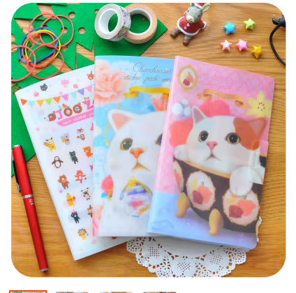 8er Paket Kawaii Katzen Aufkleber Set für Tagebuch und Notebook in Multicolour - Bild 2