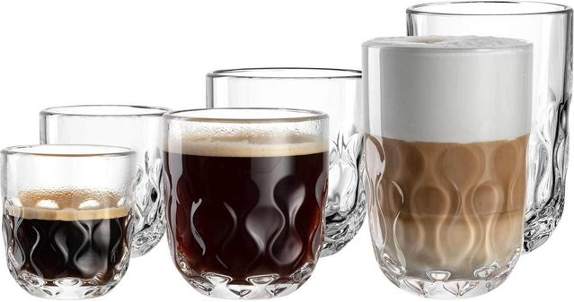 Leonardo Barista-Set Gocce Tumbler aus Glas, transparent, 6er Set - Bild 1