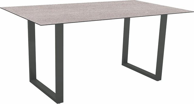 Stern Kufentisch Silverstar 2.0 Stone light in Anthrazit, Aluminium, B/T: 160 x 90 cm - Bild 1