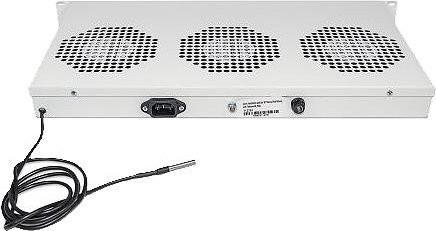 Intellinet Rack-Lüftereinsatz mit 3 Lüftern, 1U, Grau RAL 7035 - Bild 1