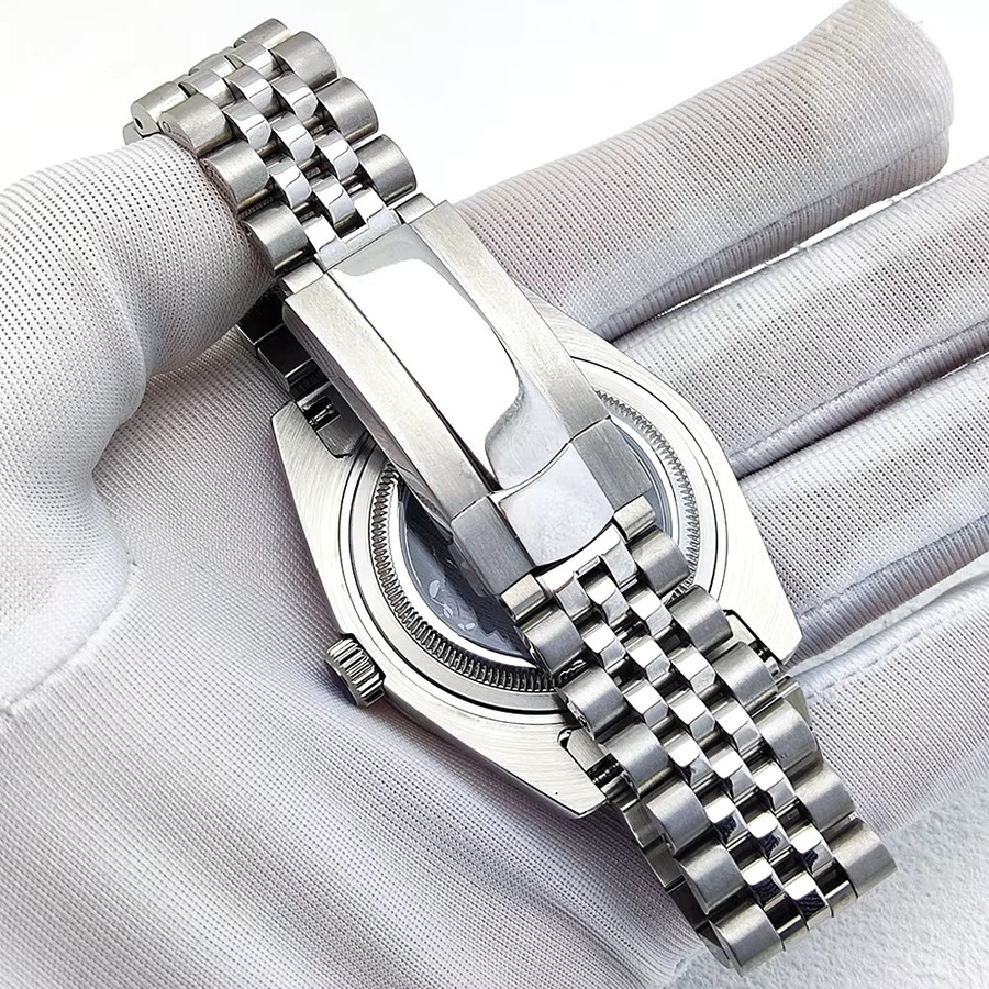 OUMASHI Uhrengehäuse, 39 mm, 904L Edelstahl, Silber, Herren - Bild 2