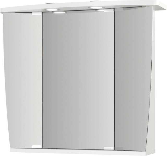 Jokey Spiegelschrank Numa III mit LED in Weiß Hochglanz, B: 60 cm, H: 68 cm, T: 15,4 cm - Bild 1