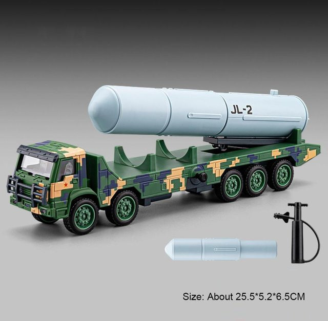 Linyi toy car Df-41 Df-5B Raketenwerfer Modell, Militärfahrzeug, 1:50, mit Sound und Licht, ab 14 Jahren - Bild 1