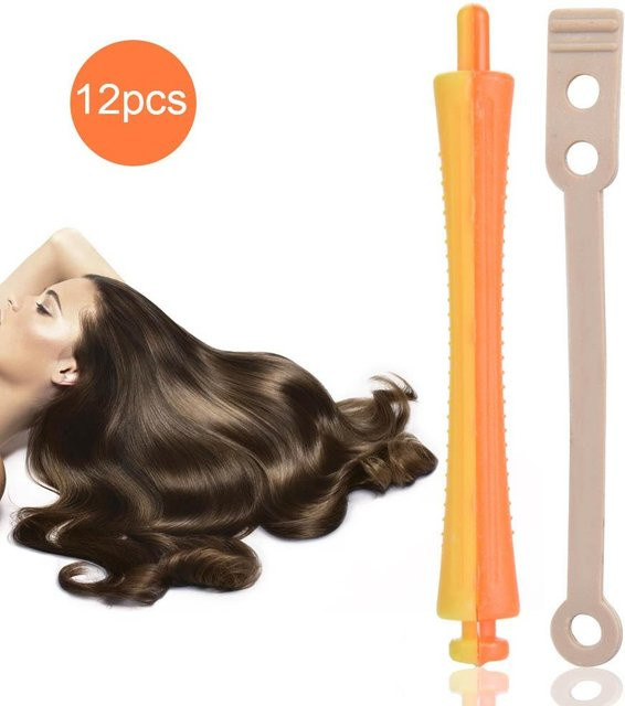 CosyHome Haarwickler mit Gummiband, 12 Stück, Orange - Bild 1
