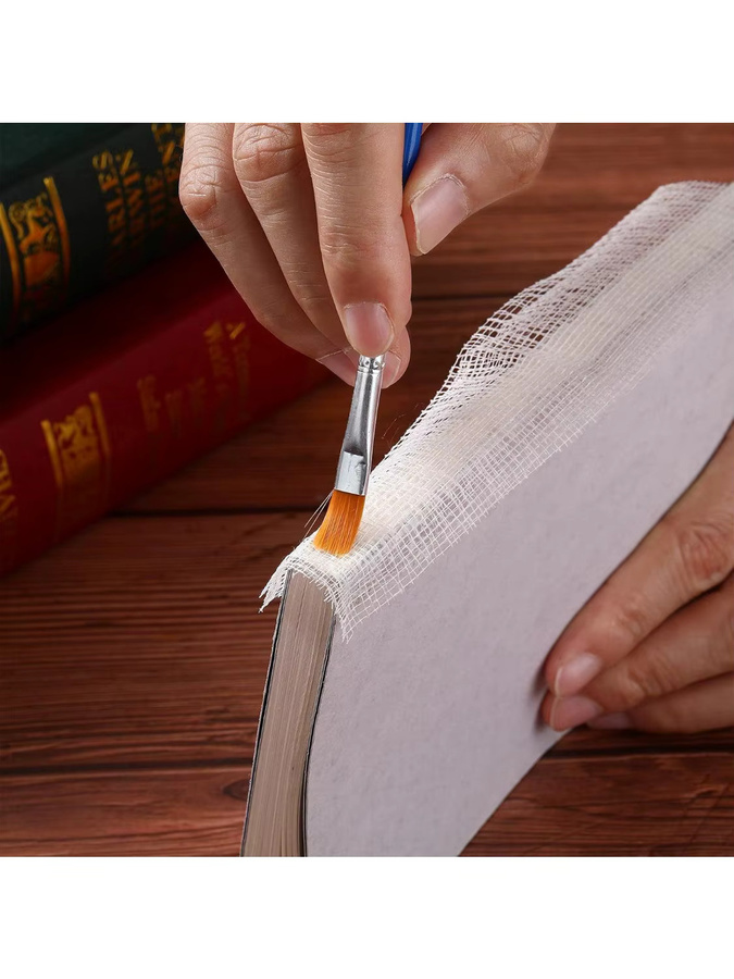 Langlebiges weißes Stoffreparaturtuch für die Buchbindung und DIY-Buchrestaurierung, Breite: 99 cm, Höhe: 114 cm - Bild 5