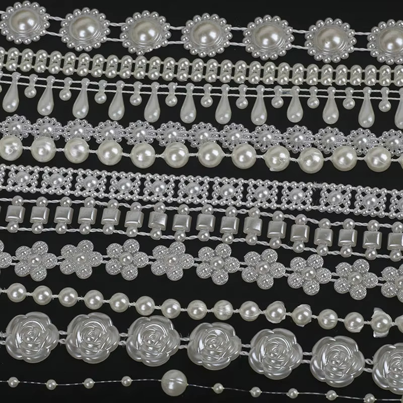QIAO Harz-Perlen-Girlande in verschiedenen Größen von 3 bis 10 mm für DIY-Handwerk, Hochzeit, Party und Weihnachtsbaumdekoration - Bild 2