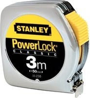 Stanley Bandmaß PowerLock in Silber mit Metallgehäuse, 3 m - Bild 1