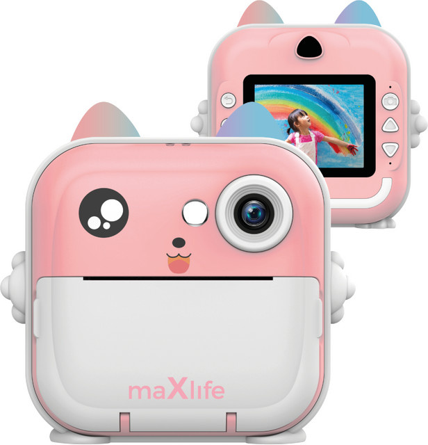 MaXlife Digitalkamera mit Druckfunktion MXPC-100 Kids Rosa - Bild 1