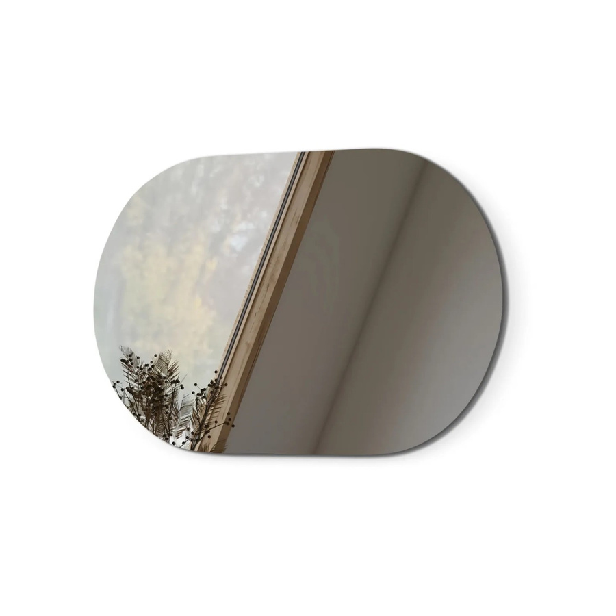 Emke Ovaler Wandspiegel aus Glas in Transparent, B: 60 cm, H: 100 cm - Bild 2