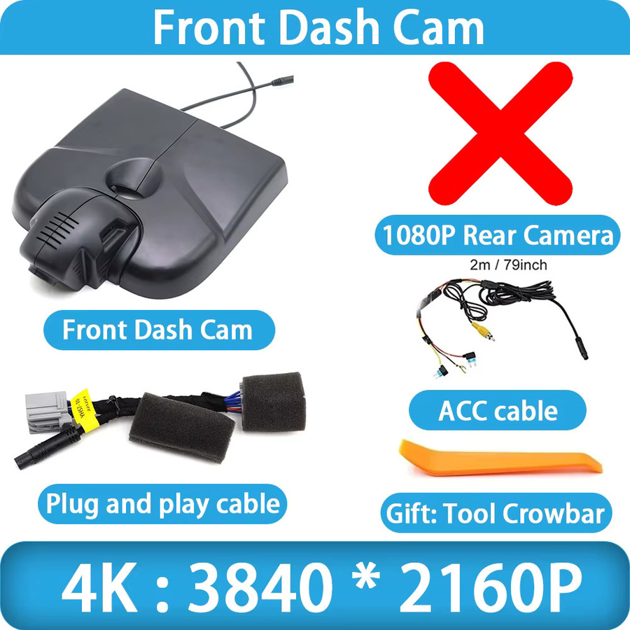 ZJCGO 4K UHD Dashcam Videorekorder Plug-and-Play für Opel Vauxhall Mokka X A Buick Encore 2012–2022, Schwarz - Bild 5