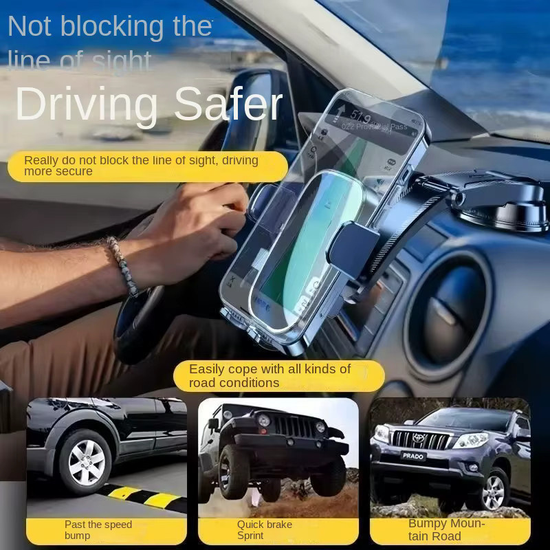 Universeller Auto-Handyhalter mit Saugnapf für Navigation in Schwarz - Bild 4