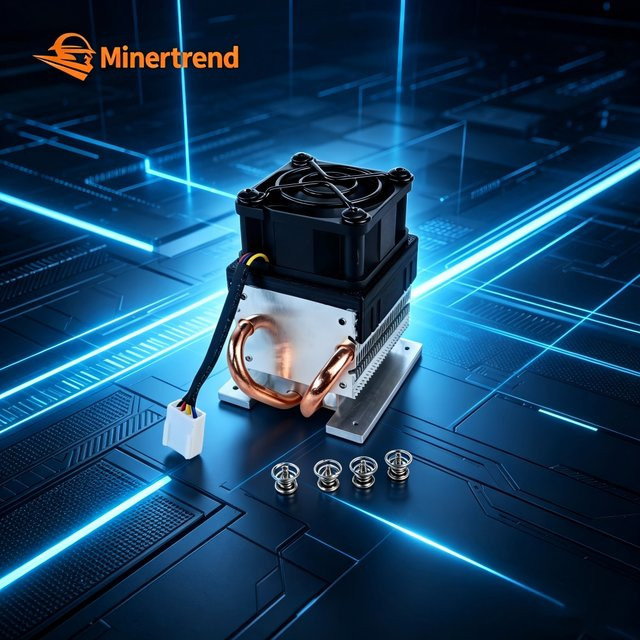 Minertrend Miner Lüfter-Kühlkörper für Bitaxe Gamma 601 1.5T in Schwarz - Bild 1