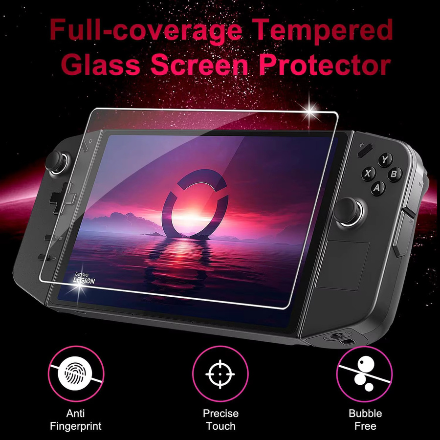 3er-Pack Displayschutzfolie für Lenovo Legion Go aus gehärtetem Glas, transparent, HD und kratzfest mit Positionierungsbox - Bild 3
