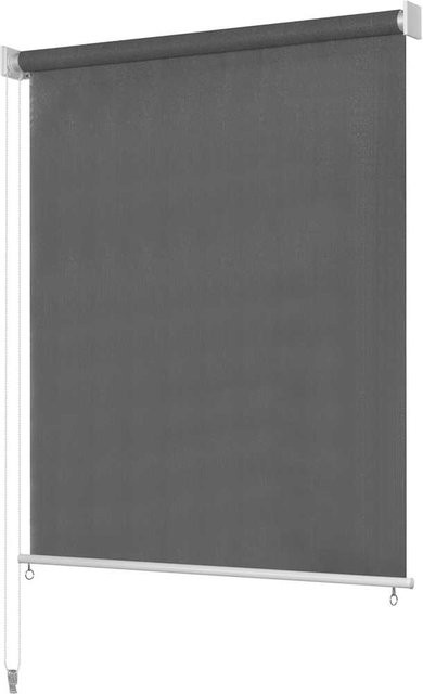 Außenrollo Yiwydaa aus HDPE in Anthrazit, Breite: 200 cm, Höhe: 140 cm - Bild 1