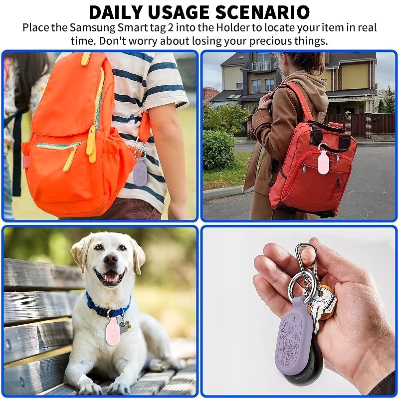 Samsung SmartTag 2 Schutzhülle aus weichem Silikon in Lila - Bild 3