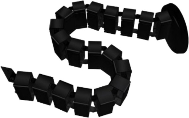 FlexiSpot Schreibtisch Kabelmanagement in Schwarz, Breite: 6,6 cm, Länge: 128 cm - Bild 1