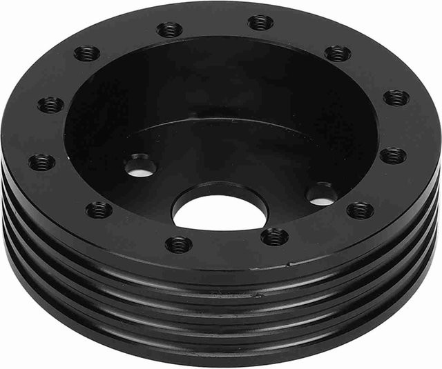Shoemst Aluminium Lenkradnaben-Abstandshalter für 5- und 6-Loch-Räder mit 3-Loch-Adapter, Schwarz - Bild 1