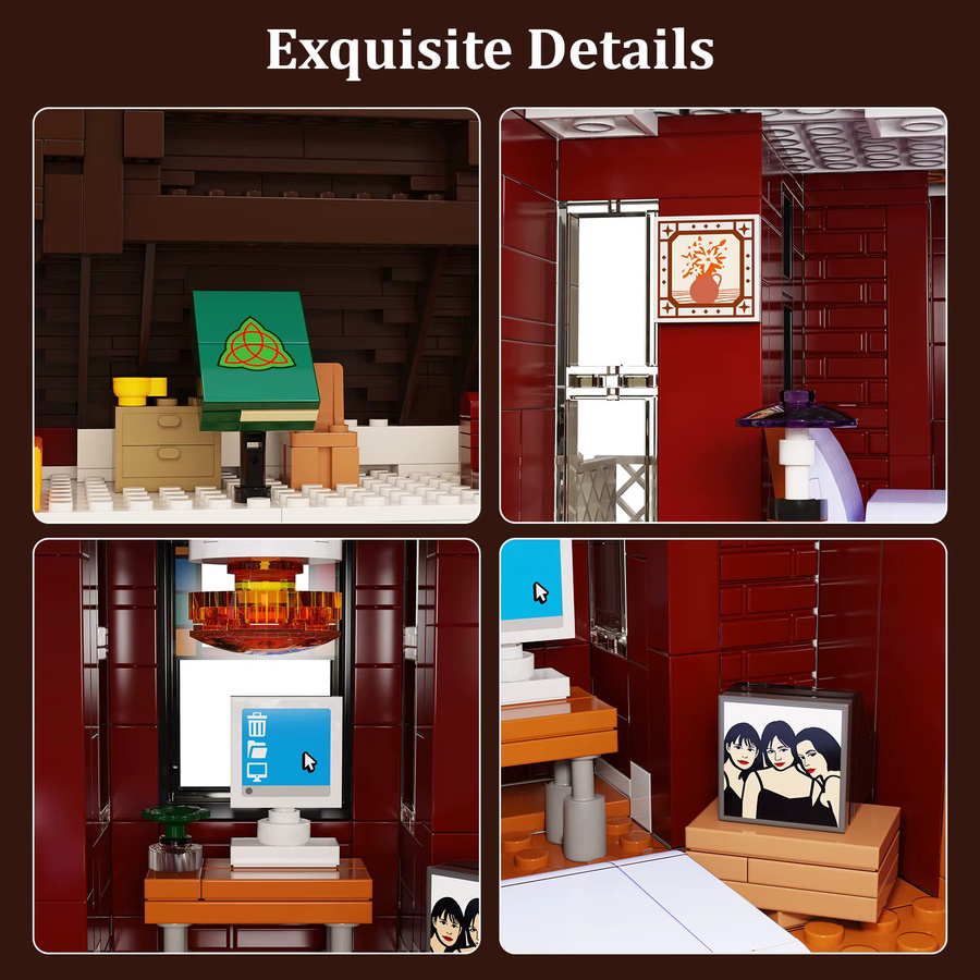 BuildMoc Halliwell Manor Charmed Bausteine-Set, Haus-Modellbausatz - Bild 4