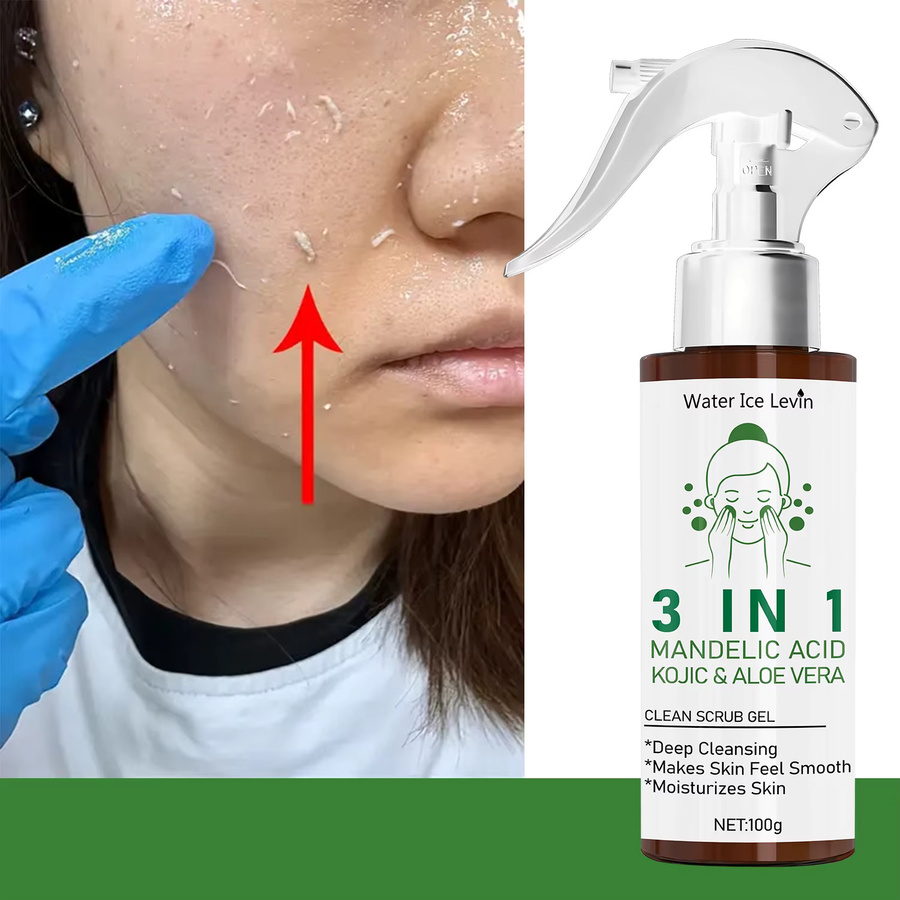 Water Ice Levin 3-in-1 Scrub Gel mit Mandelsäure, Kojic Acid und Aloe Vera - Bild 4