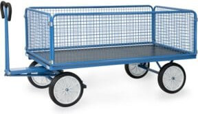 Fetra Handpritschenwagen 6436V in Blau mit Vollgummi-Reifen und 1250 kg Tragkraft - Bild 1