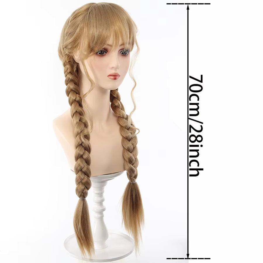 allaosify Fujita Kotone Cosplay Perücke, Blonde Geflochtene Lange Perücke, Hitzebeständig - Bild 2