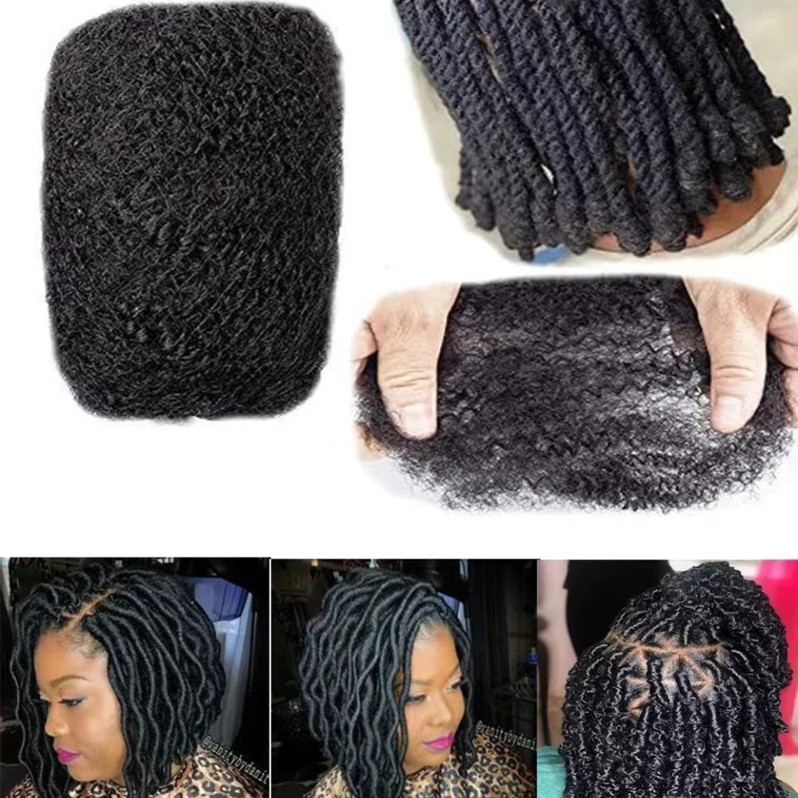 Lolely Dream Spring Twist Afro Kinky Bulk Hair, 100 % Echthaar, Schwarz - Bild 2