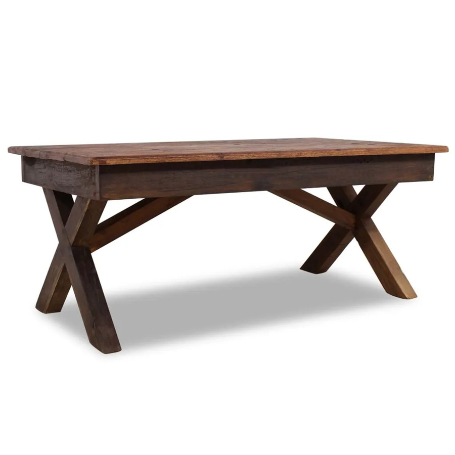 vidaXL Couchtisch aus gemischtem Altholholz im Vintage-Design, braun, B/T/H: 110 x 60 x 45 cm - Bild 2