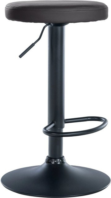 DELUKE Barhocker KAZON in Schwarz aus Kunstleder, höhenverstellbarer Barstuhl, B/T/H: 38,5 x 38,5 x 60 cm - Bild 1