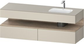 Duravit Qatego Einbauwaschtisch-Möbel-Set mit internen Schubladen, Matt, B/T/H: 160 x 50 x 60 cm - Bild 1
