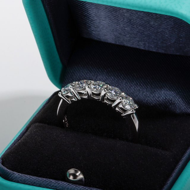 AnuJewel Ehering Silber, Moissanit, Brillant, Unisex - Bild 1