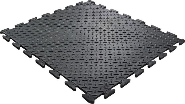PROREGAL Anti-Ermüdungs-Gummifliese Zentralstück, Schwarz, B/T: 80 x 70 cm, Höhe: 1,2 cm - Bild 1