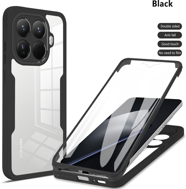 Xiaomi 17T Pro und 17 Pro Max Schutzhülle mit 360 Grad Vollschutz und doppelseitigem Cover in Schwarz oder Grün - Bild 1