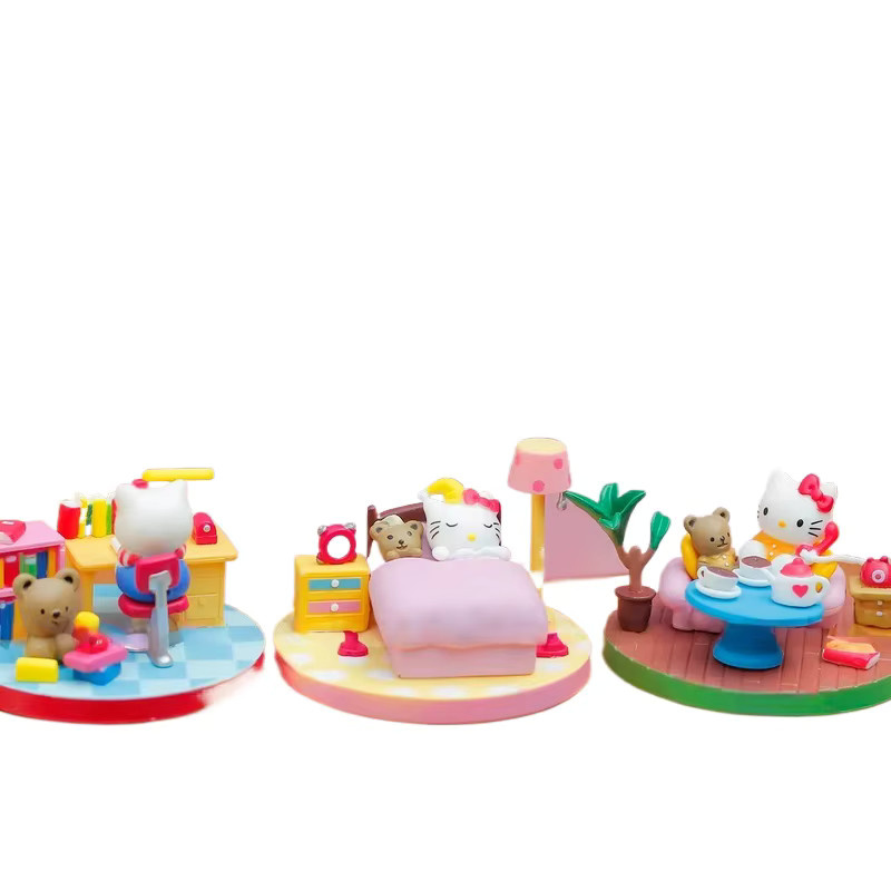 Sanrio Kt Cat Worker Figuren, Blindboxen, Miniatur-Szenen - Bild 4