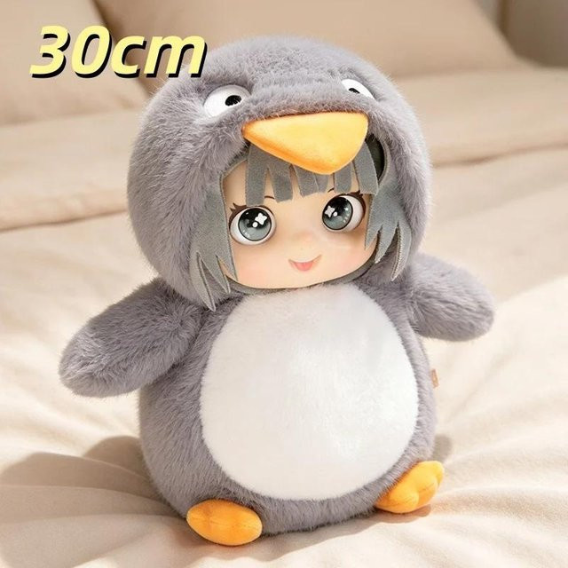Yiran Health & Beauty Arknights Pinguin Plüschtier, Schwarz Grau, ab 1,5 Jahre - Bild 1