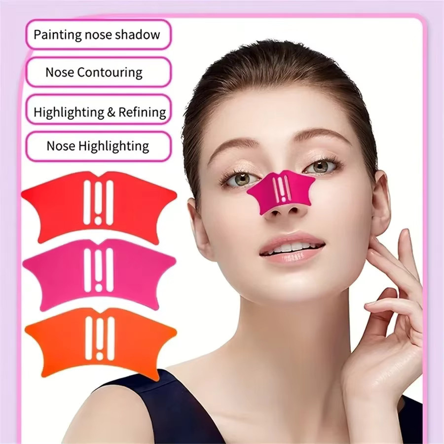 Define Beauty Nasenkontur-Eyeliner-Schablonen, 4-in-1 Silikon, Rosered, Unisex - Bild 2