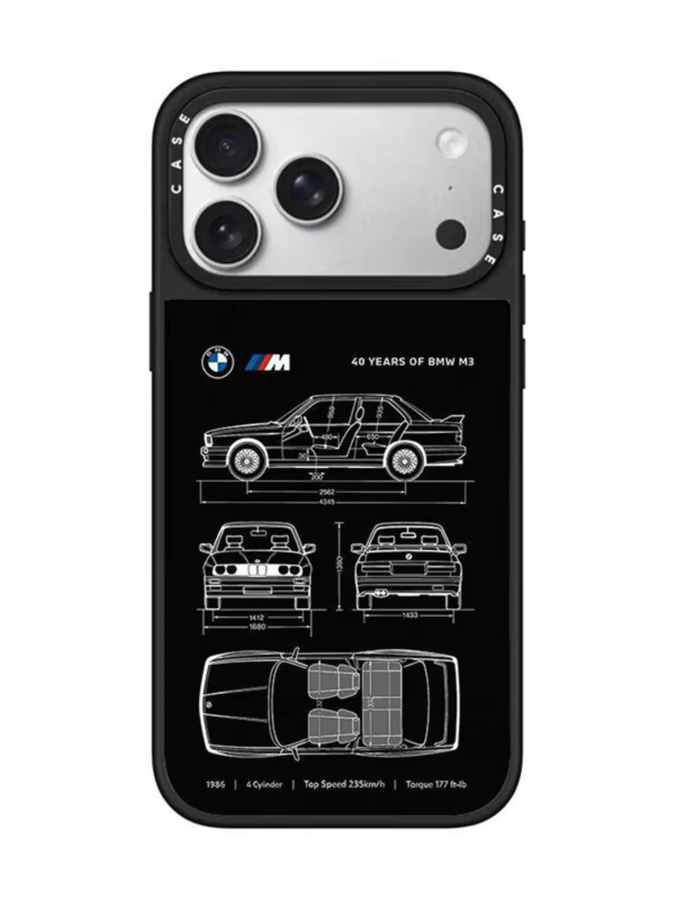 BMW M Power MagSafe Handyhülle für iPhone 17 16 15 14 13 12 Pro Max, stoßfeste magnetische Schutzhülle in Schwarz mit Aufkleber - Bild 2