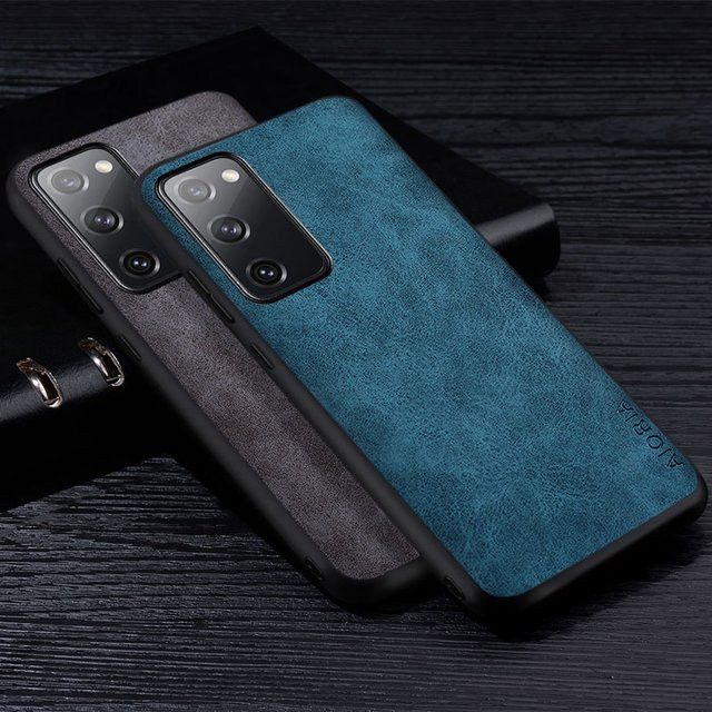 Premium PU-Leder Handyhülle für Samsung Galaxy S20 FE und Galaxy S20 Plus in Braun, kratzfeste Schutzhülle - Bild 1