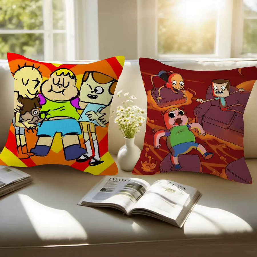 Bilibili Cartoon C-Clarence Fun Kissenbezug in Multicolour, quadratische Kissenhülle für Sofa und Wohnzimmer, Breite: 30 cm, Höhe: 30 cm - Bild 2