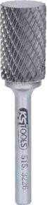 KS Tools HM Zylinder-Frässtift Form A ohne Stirnverzahnung in Silber aus Stahl, Durchmesser: 16 mm - Bild 1