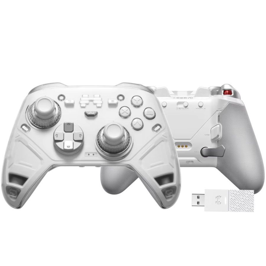 Beitong Kunpeng 70 Elite KI-verstärkter kabelloser Controller mit adaptiven Auslösern in Weiß für Nintendo Switch, PC und Mobilgeräte - Bild 4