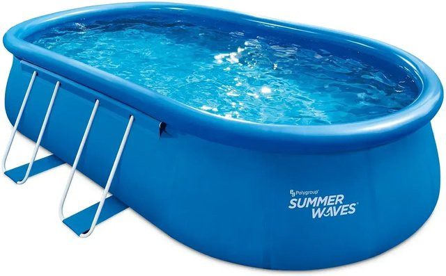 Summer Waves Quick Set Pool Aufblasbar Blau B/T/H: 549 x 345 x 107 cm - Bild 1