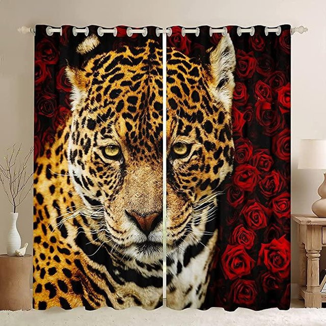 A Family Of Home Textiles Patchwork Fenstervorhang mit Kuhfell-Druck, halbtransparent, Mehrfarbig, B: 100 cm, H: 130 cm - Bild 1