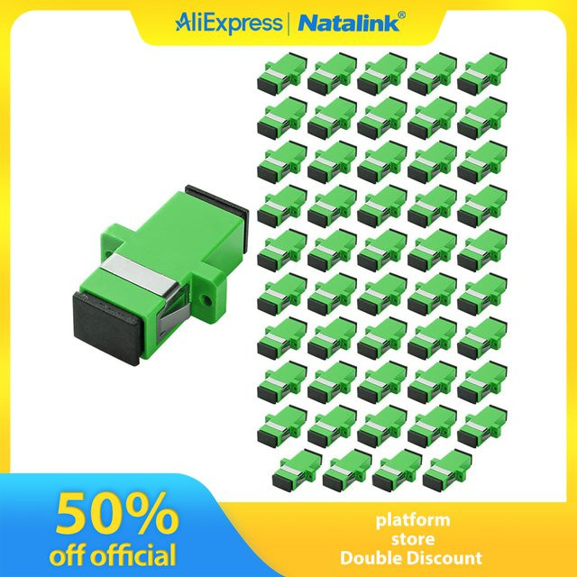 Natalink SC Glasfaserkoppler SC-Buchse auf SC-Buchse APC Simplex Single Mode Glasfaseradapter in Grün - Bild 1