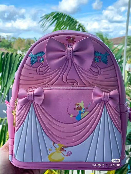 Disney Loungefly Aschenputtel 70. Jahrestag rosa Kleid Flip Bag Handtasche - Bild 2