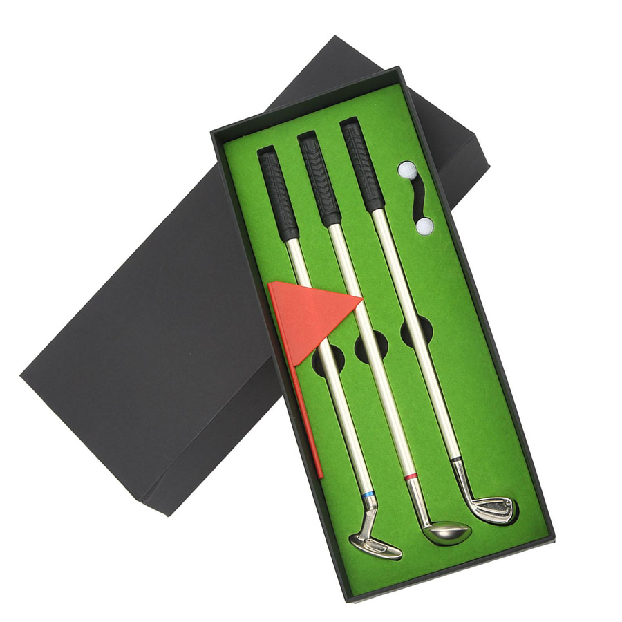 Igeteck Golfstift Geschenkset mit Mini-Kugelschreiber, Flagge und Aufbewahrungsbox in Multicolour für Erwachsene - Bild 3