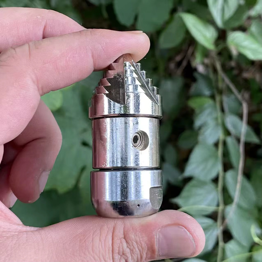 Hochdruck-Rotations-Kanalreinigungsdüse mit G3/8 Gewinde und Pagoden-Design in Silber, Wasserausstoß 10-30L/Min - Bild 5